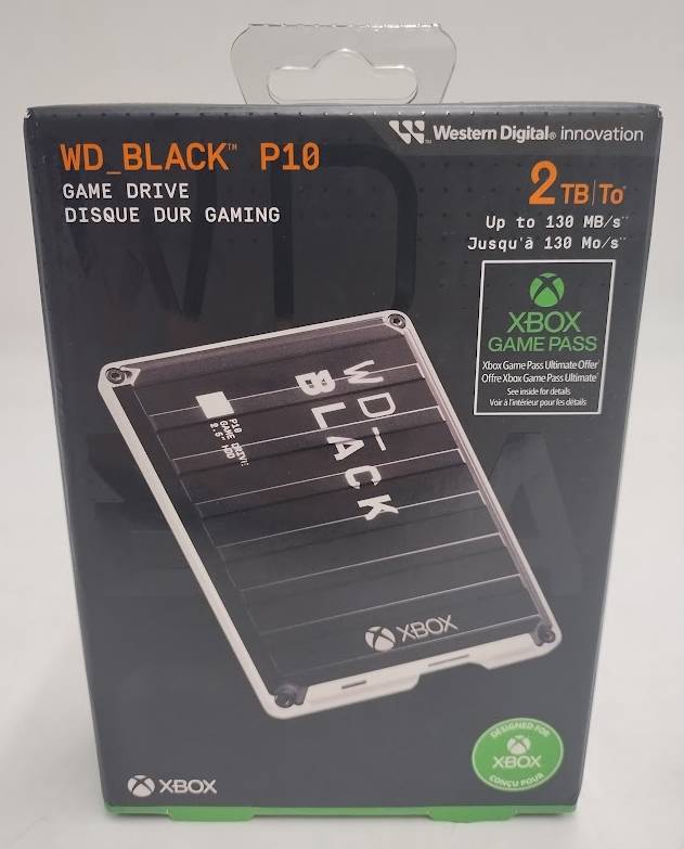 Western Digital BLACK P10 Game Drive for Xbox 2TB External USB