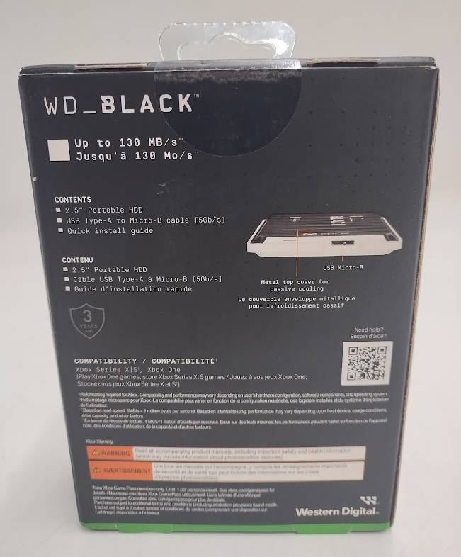 Western Digital BLACK P10 Game Drive for Xbox 2TB External USB