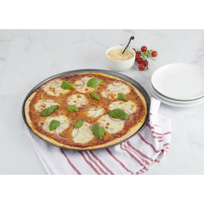 GoodCook 15.75" Large Nonstick Carbon Steel Ready Air Perfect Pizza Pan Gray