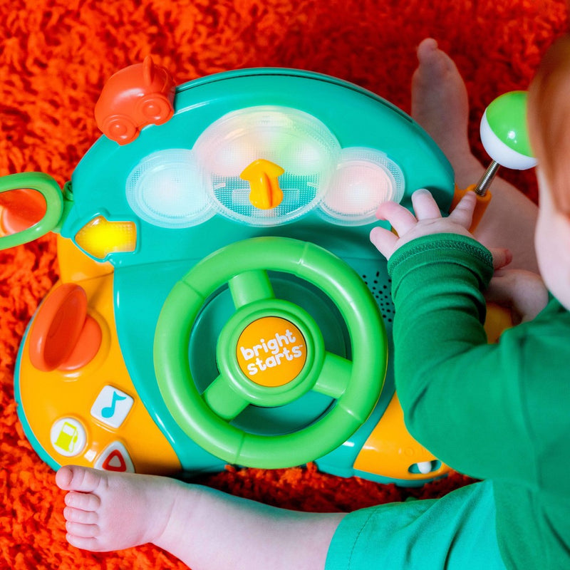 Bright Starts Lights & Colors Driver Steering Wheel Baby Toy