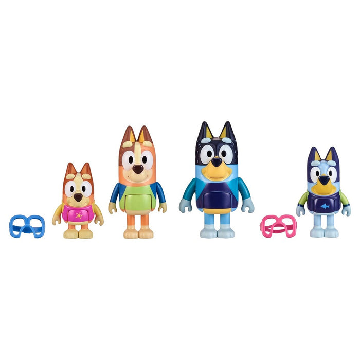 Bluey Family Beach Day Figures - 4pk