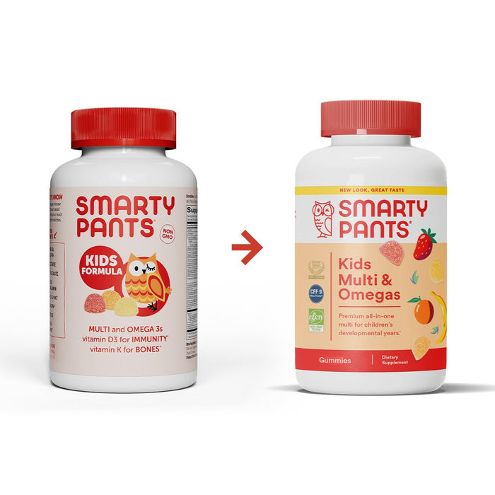 SmartyPants Kids Multi & Omega 3 Fish Oil Gummy Vitamins with D3, C & B12 - 120 ct