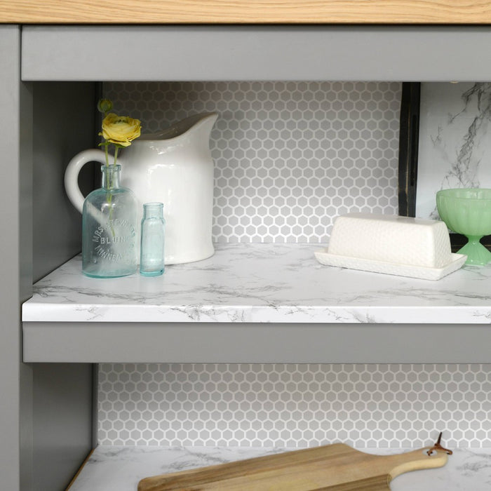 Con-Tact 18"x16' Adhesive Shelf Liner - Simple Honeycomb Gray