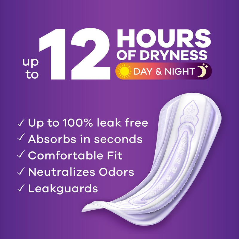 Always Discreet Heavy Long Absorbency 5 Drop Base Pads - 39ct