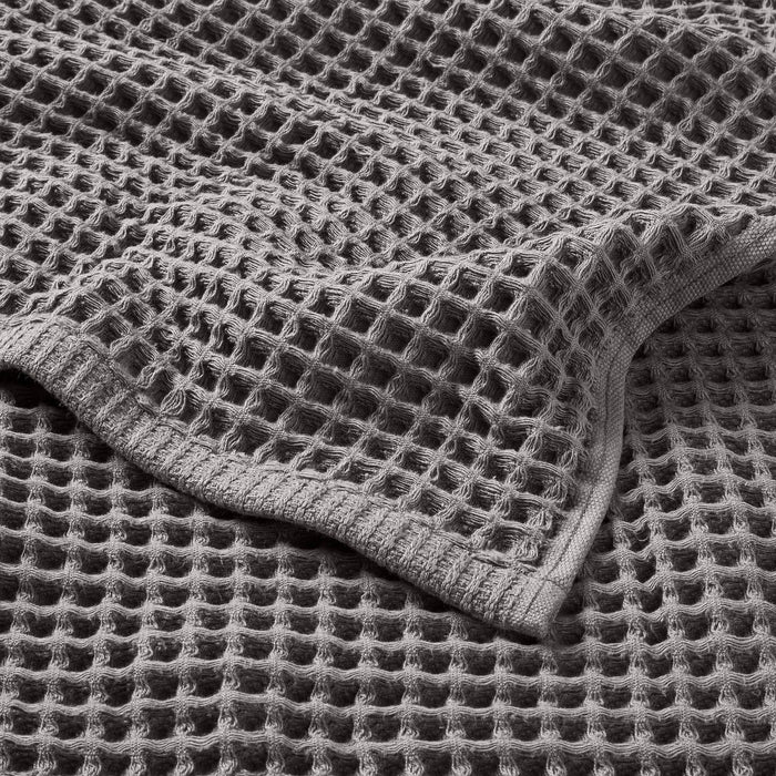 Waffle Bath Towel Dark Gray - Casaluna