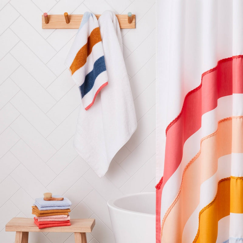 Striped Kids' Hand Towel with SILVADUR Antimicrobial Technology - Pillowfort