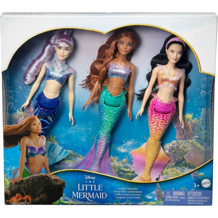 Disney The Little Mermaid Ariel and Sisters Doll Set with 3 Fashion Mermaid Dolls