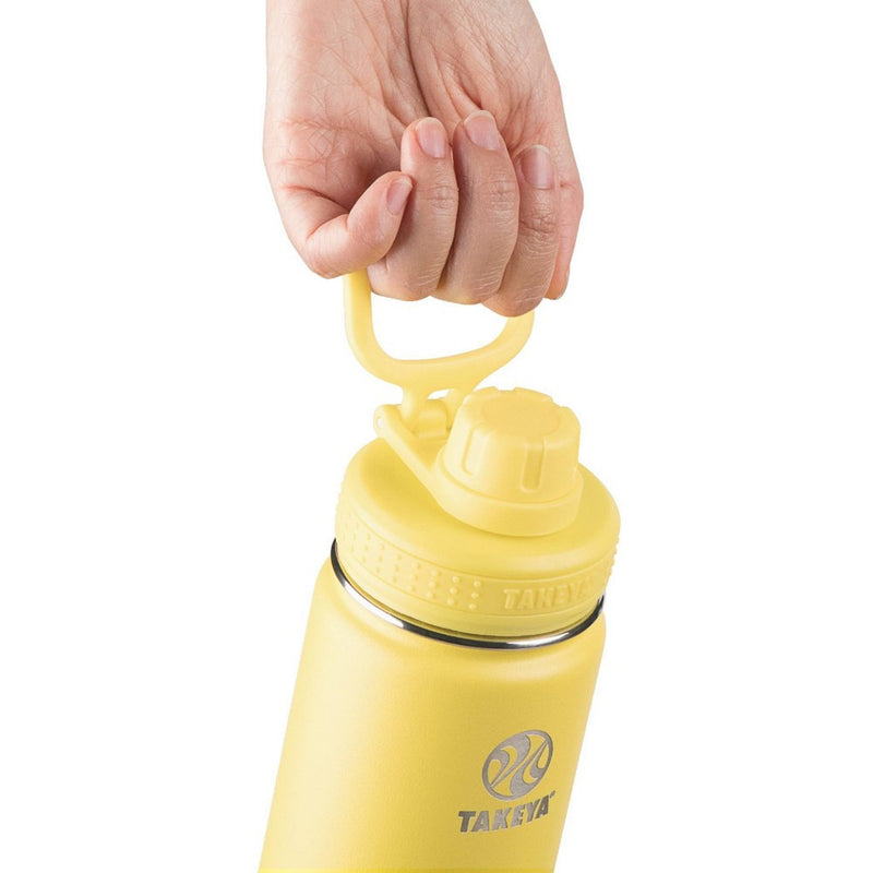 Takeya 18oz Actives Insulated Stainless Steel Water Bottle with Spout Lid - Light Yellow