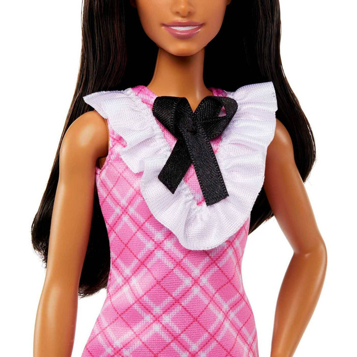 Barbie Fashionistas Doll #209 with Black Hair and a Plaid Dress