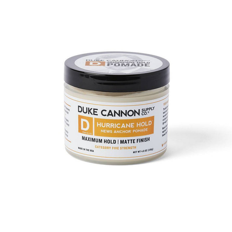 Duke Cannon News Anchor Hurricane Hold Pomade - Extra Strong Hold, Natural Finish Hair Styling Pomade for Men - 4.6 oz