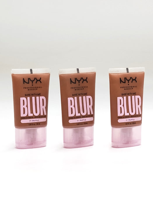 LOT of 3!!! NYX Professional Makeup Bare With Me Blur Tint Foundation (Truffle)