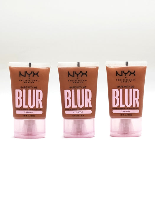 LOT of 3!!! NYX Professional Makeup Bare With Me Blur Tint Foundation (Truffle)