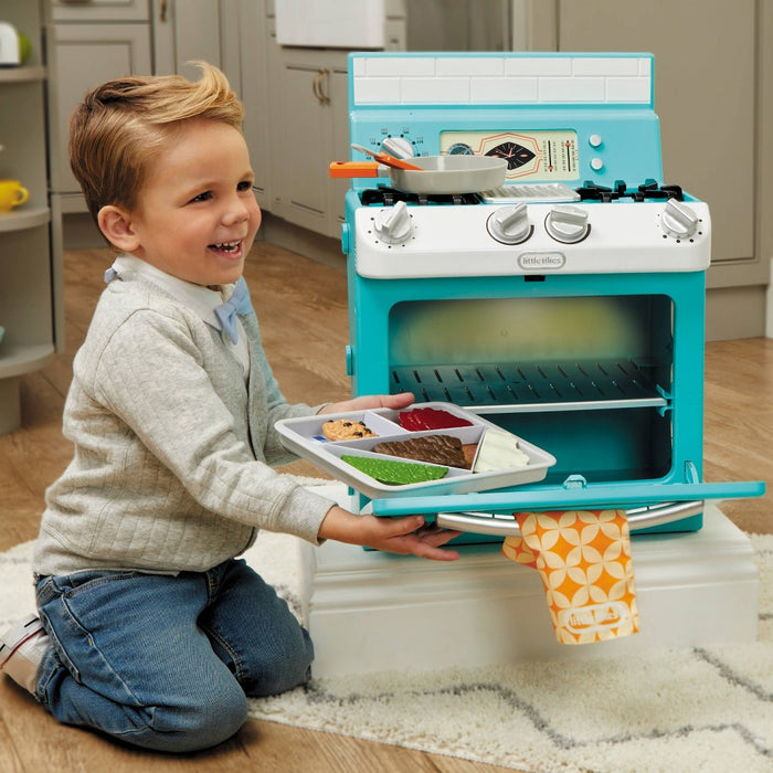 Little Tikes Retro '50s Inspired Oven Realistic Pretend Play Kitchen Appliance