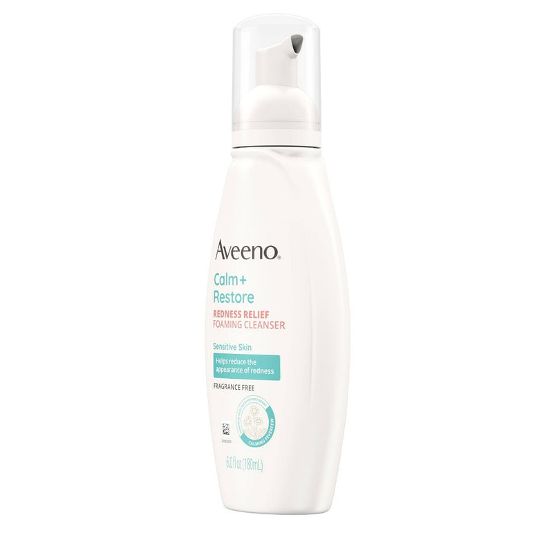 Aveeno Calm + Restore Redness Relief Foaming Cleanser with Fewerfew - Fragrance Free - 6 fl oz