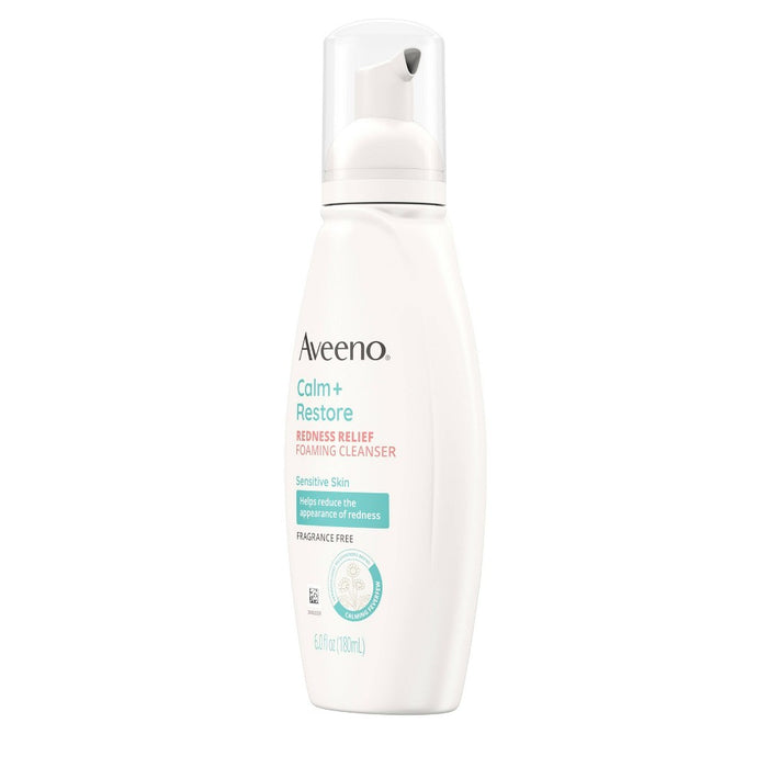 Aveeno Calm + Restore Redness Relief Foaming Cleanser with Fewerfew - Fragrance Free - 6 fl oz