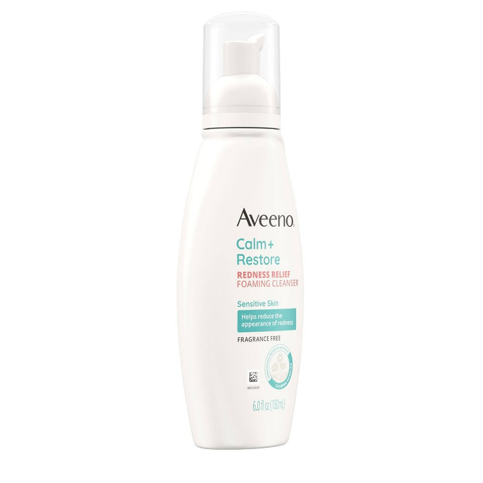 Aveeno Calm + Restore Redness Relief Foaming Cleanser with Fewerfew - Fragrance Free - 6 fl oz
