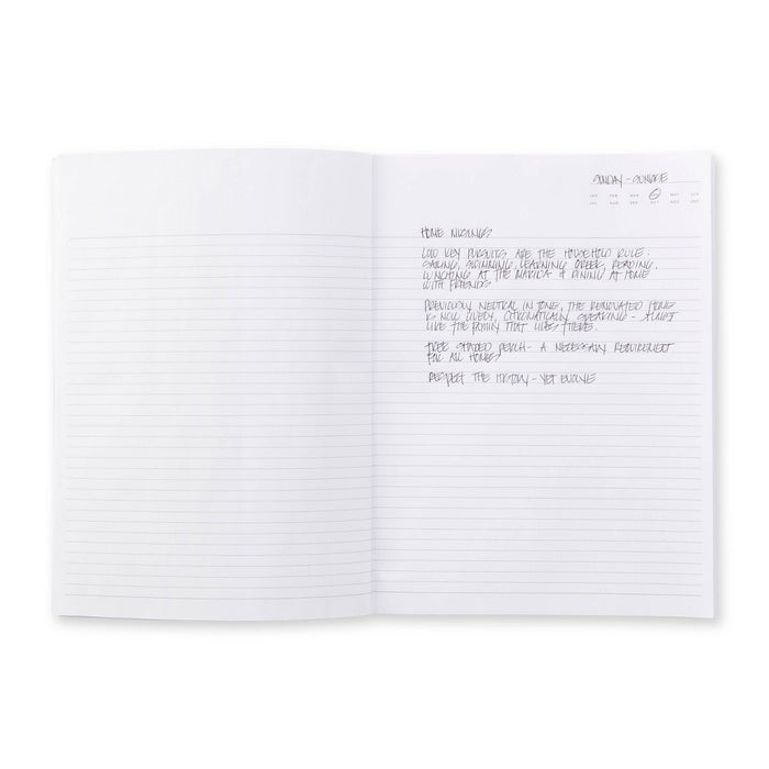 128 page College Ruled Composition Notebook 10"x7.5" Charcoal - Good Office Day