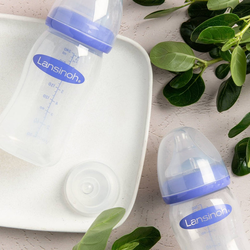 Lansinoh NaturalWAVE Silicone Anti-Colic Baby Bottle Nipples - Fast Flow - 2pk