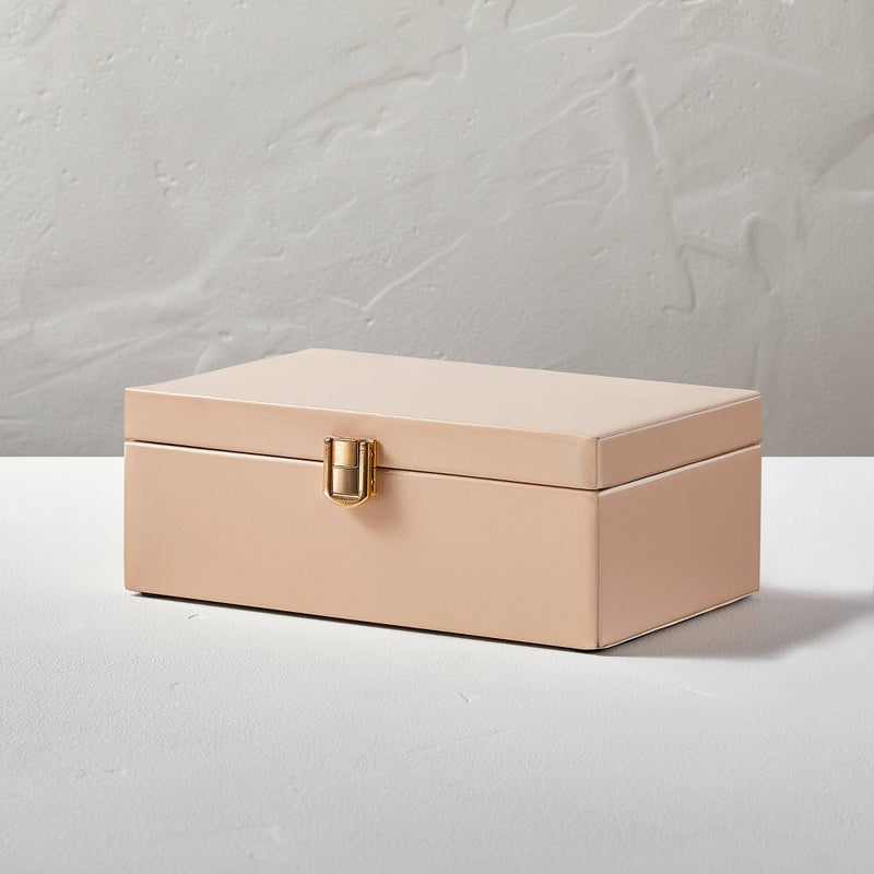 Large Desk Storage Metal Latch Box Peach Orange - Hearth & Hand with Magnolia