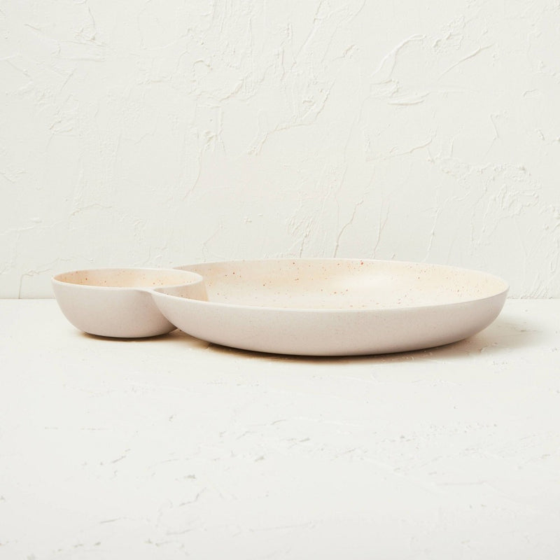 125oz Melamine Sectioned Serving Bowl White - Opalhouse designed with Jungalow
