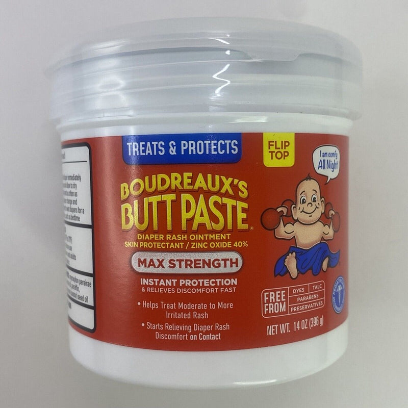 Boudreaux's Butt Paste Baby Diaper Rash Cream Maximum Strength - 14oz EXP 04/25