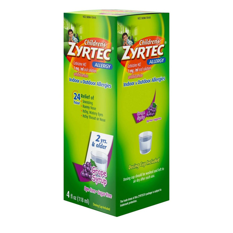 Children's Zyrtec 24 Hour Allergy Relief Syrup - Grape - Cetirizine - 4 fl oz