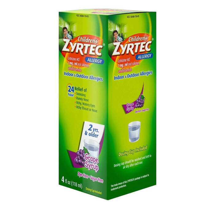 Children's Zyrtec 24 Hour Allergy Relief Syrup - Grape - Cetirizine - 4 fl oz