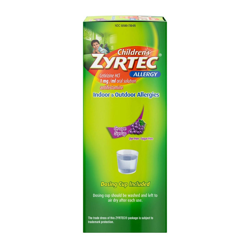 Children's Zyrtec 24 Hour Allergy Relief Syrup - Grape - Cetirizine - 4 fl oz