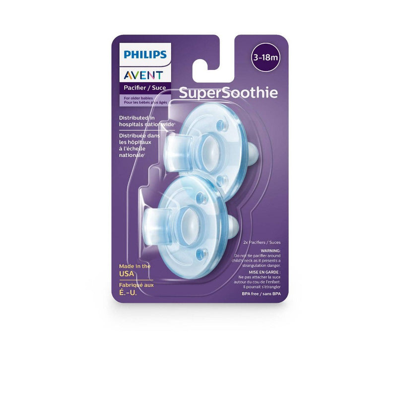 Philips Avent 2pk Soothie Pacifier 3m+ - Blue