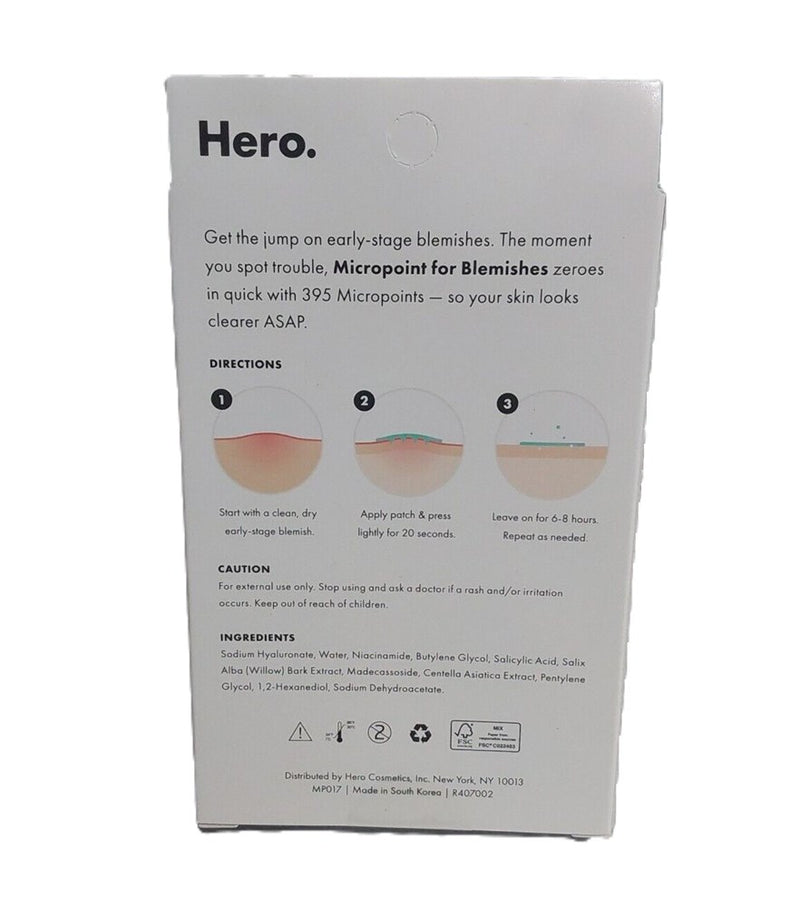 Hero Cosmetics Mighty Acne Pimple Patch Micropoint for Blemishes-8ct EXP:12/2025