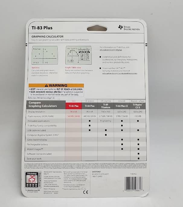 Texas Instruments 83 Plus Black Calculator