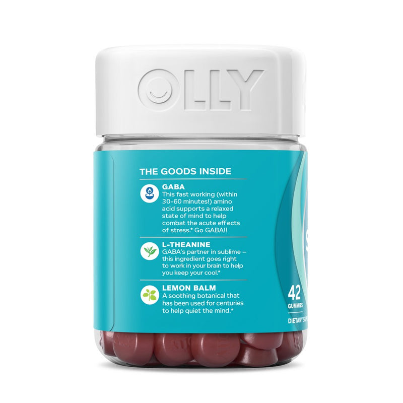 OLLY Goodbye Stress Gummies with GABA, L-Theanine & Lemon Balm - Berry Verbena - 42ct