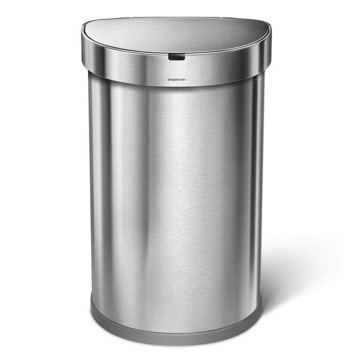 simplehuman 45L Stainless Steel Semi-Round Motion Sensor Can Silver (LOCAL PICKUP ONLY)