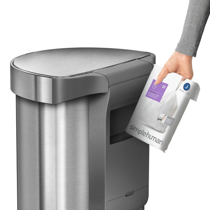 simplehuman 45L Stainless Steel Semi-Round Motion Sensor Can Silver (LOCAL PICKUP ONLY)