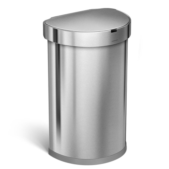 simplehuman 45L Stainless Steel Semi-Round Motion Sensor Can Silver (LOCAL PICKUP ONLY)