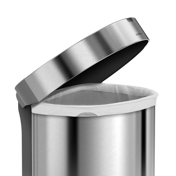 simplehuman 45L Stainless Steel Semi-Round Motion Sensor Can Silver (LOCAL PICKUP ONLY)