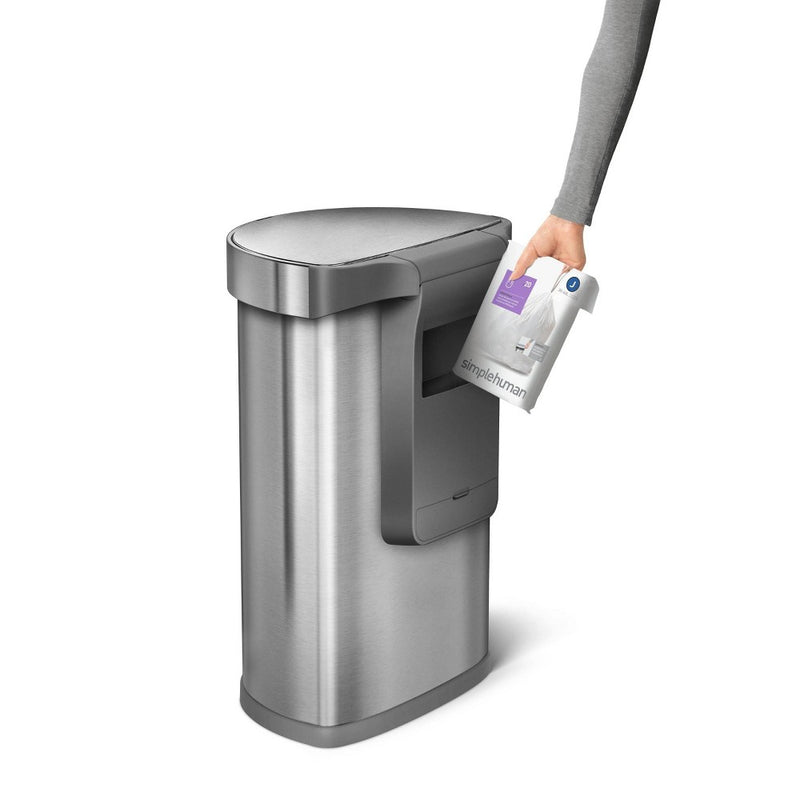 simplehuman 45L Stainless Steel Semi-Round Motion Sensor Can Silver (LOCAL PICKUP ONLY)