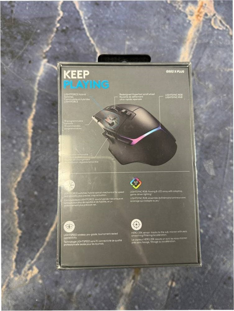 Logitech G502 X Plus Wireless Gaming Mouse - Black