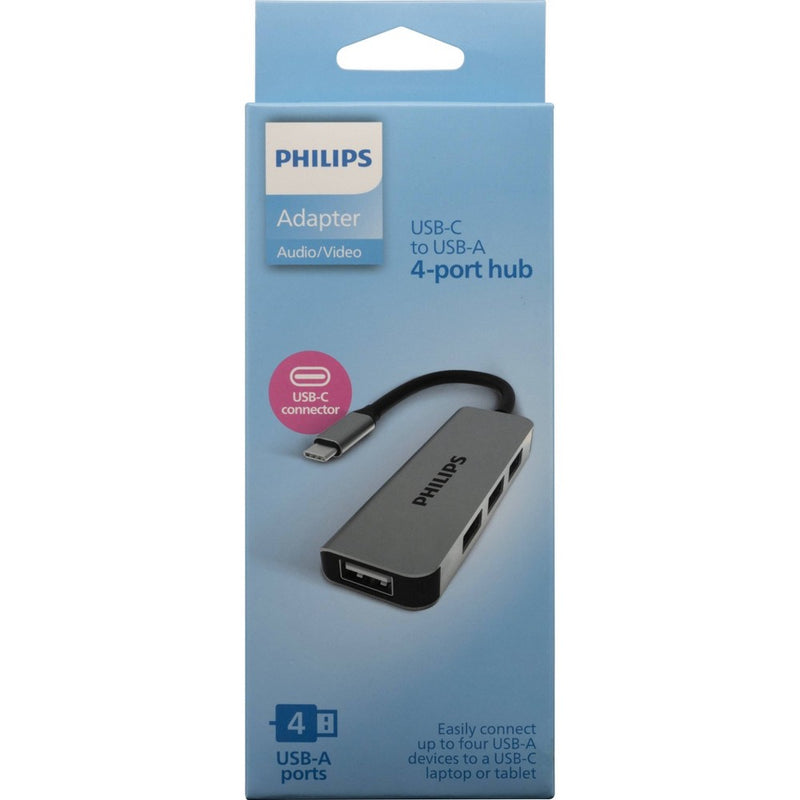 Philips USB 2.0 4-Port Hub, Type-C