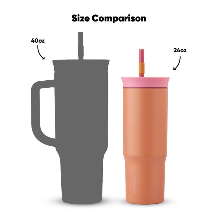 Owala 24oz Stainless Steel Straw Tumbler - Tangy Tango