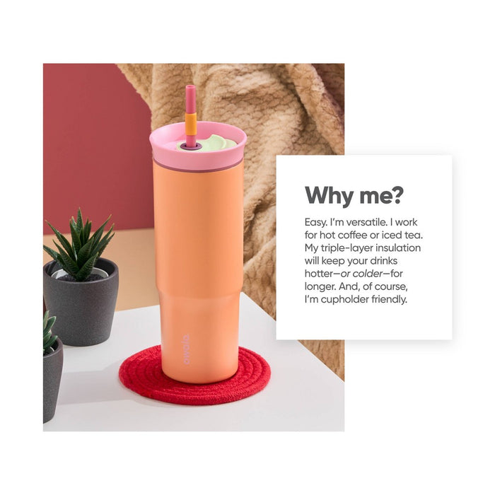 Owala 24oz Stainless Steel Straw Tumbler - Tangy Tango