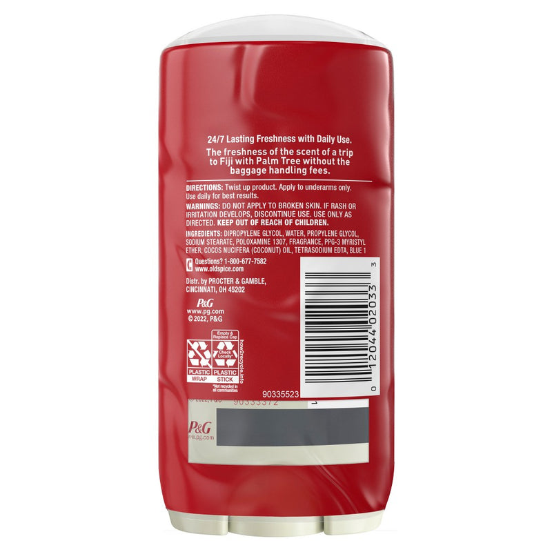 Old Spice Men's Deodorant Aluminum-Free Fiji with Palm Tree Deodorant - Scented - 3oz/2pk