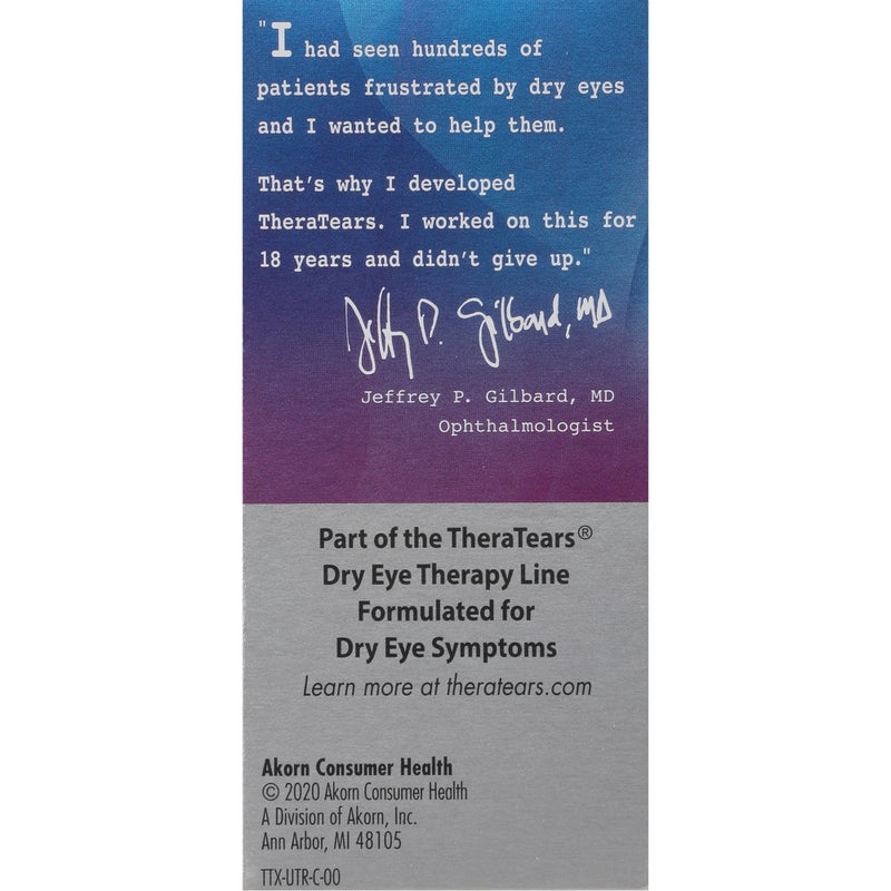 TheraTears Extra Dry Eye Therapy Preservative Free Lubricant Eye Drops - 30ct