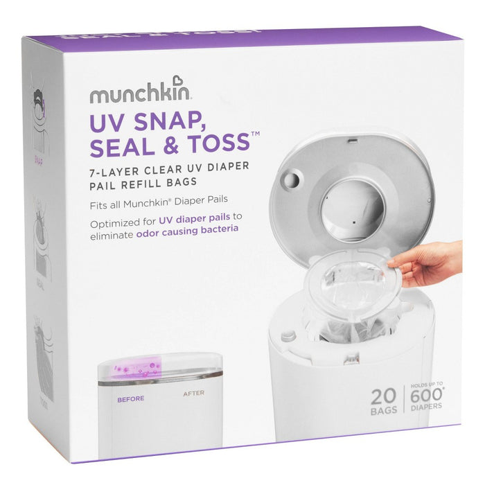 Munchkin UV Snap, Seal & Toss Diaper Pail Refill Bags - 20pk