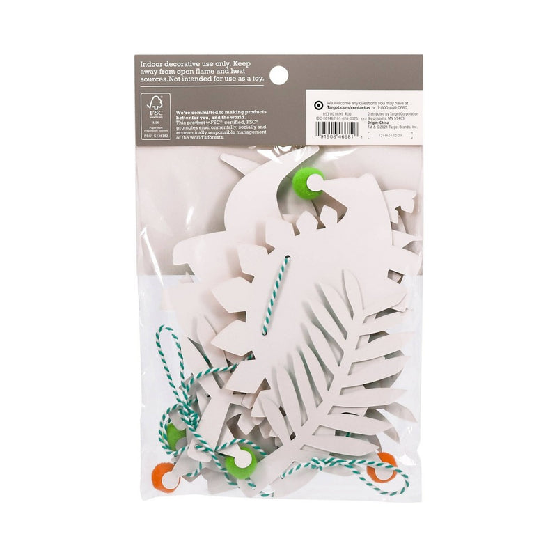 Fossil Friends Dinosaur Party Decorative Banner Green - Spritz