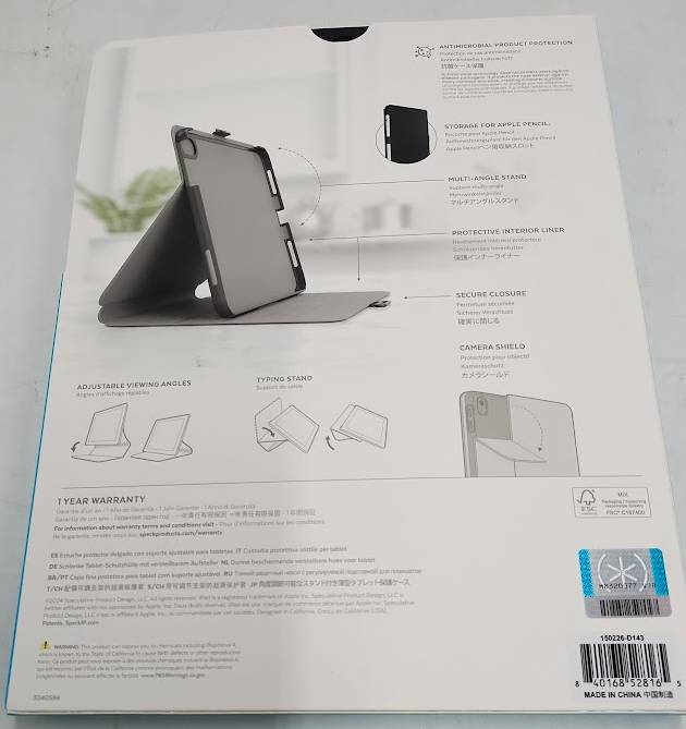 Speck Balance Folio "R" Protective Case for iPad 10.9" (10th Gen) - Black