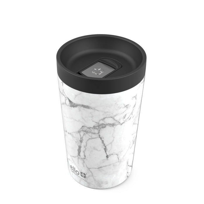 Ello Jones 11oz Vacuum Insulated Stainless Steel Travel Mug White Marble