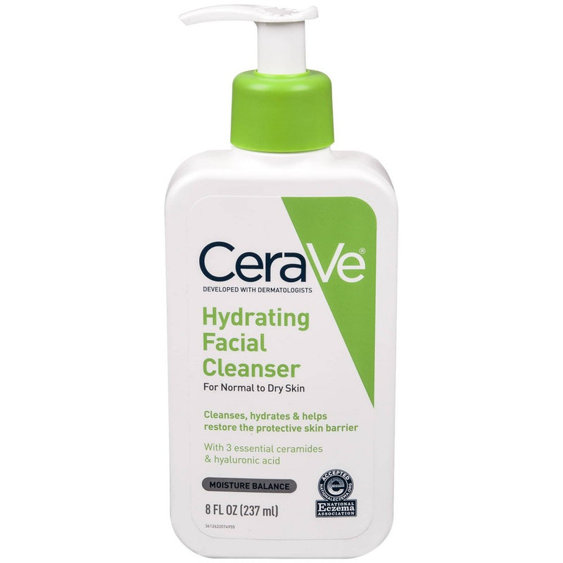 CeraVe Hydrating Face Wash with Hyaluronic Acid and Glycerin for Normal to Dry Skin - 8 fl oz