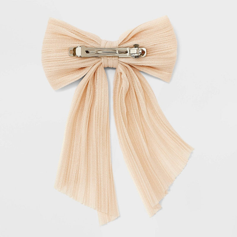Chiffon Bow Barrette Hair Clip - A New Day Cream