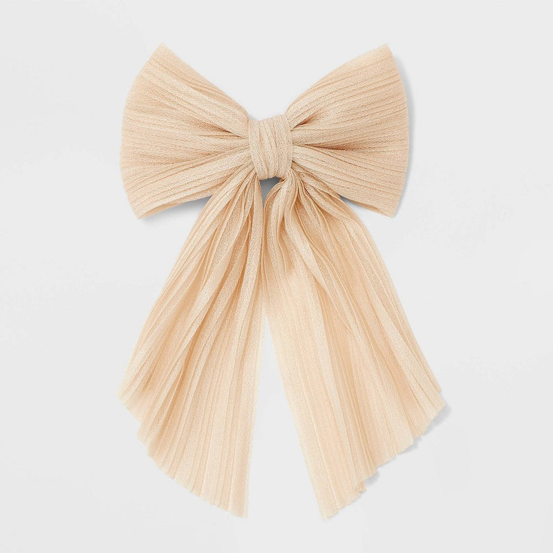 Chiffon Bow Barrette Hair Clip - A New Day Cream